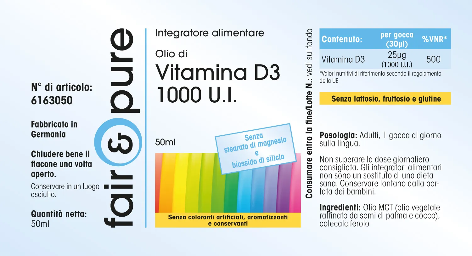 Vitamine D3 liquide 1000 U.I.