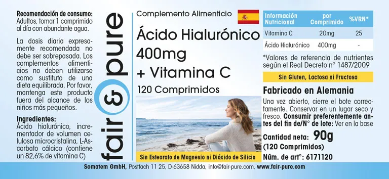 Acide hyaluronique 400mg + Vitamine C