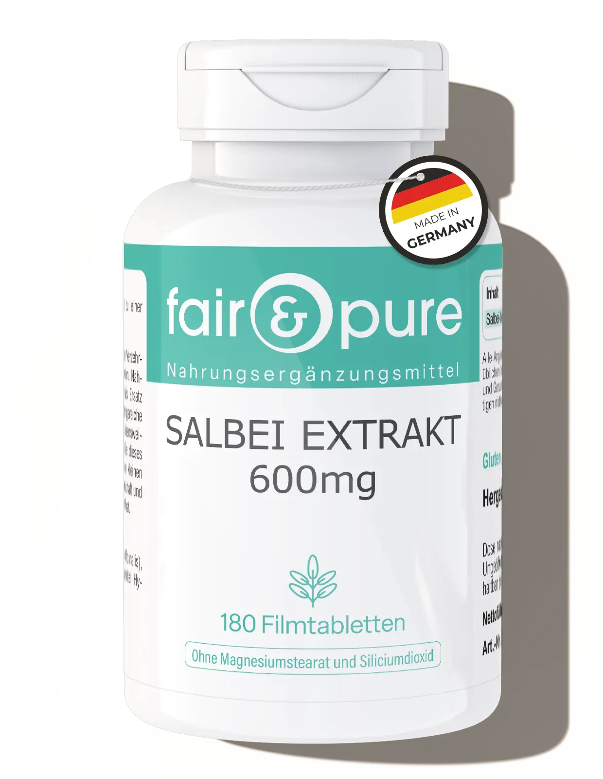 Extrait de Sauge 600mg - 180 comprimés pelliculés | fair-pure