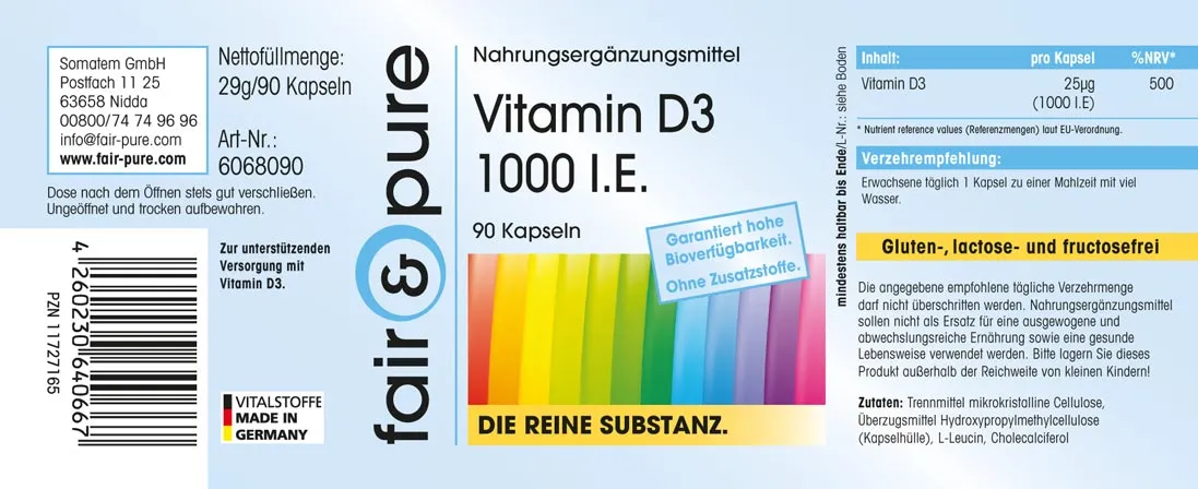 Vitamine D3 1000 I.U.