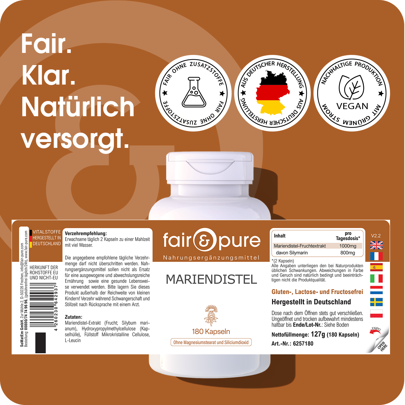 Chardon-Marie - 180 gélules | fair-pure