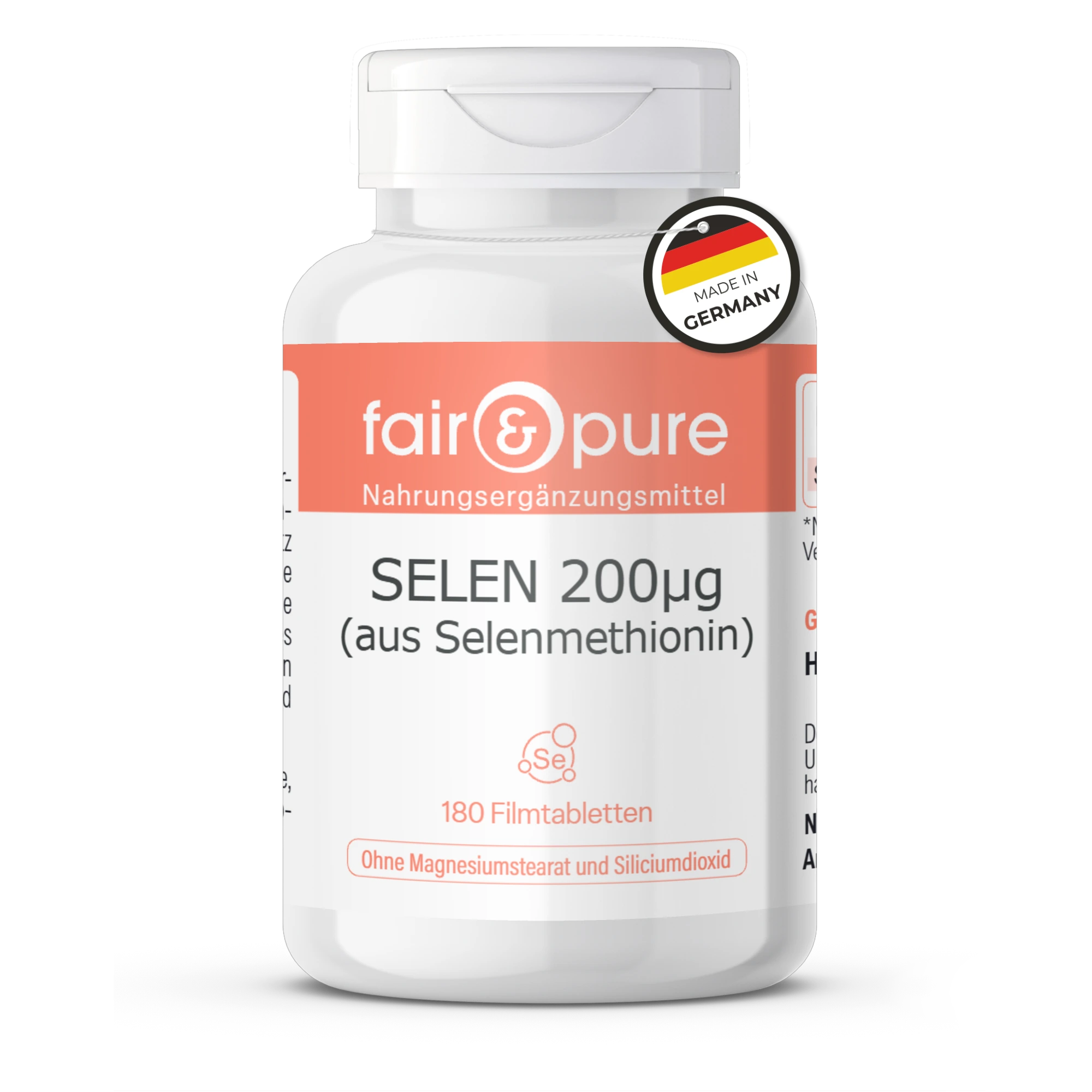 SELENIO 200µg (de selenometionina) - 180 comprimidos recubiertos con película | fair-pure