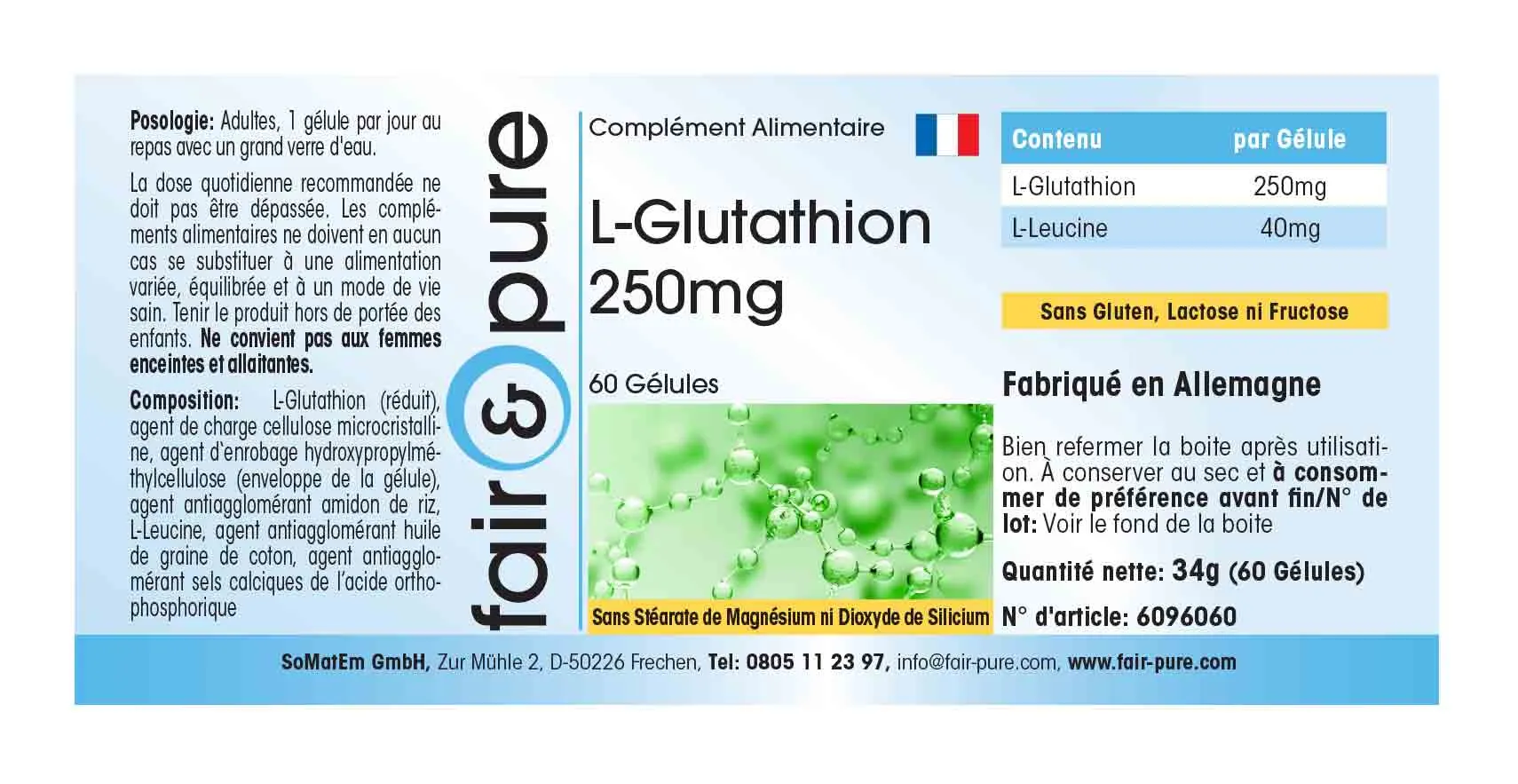 L-Glutatión 250mg