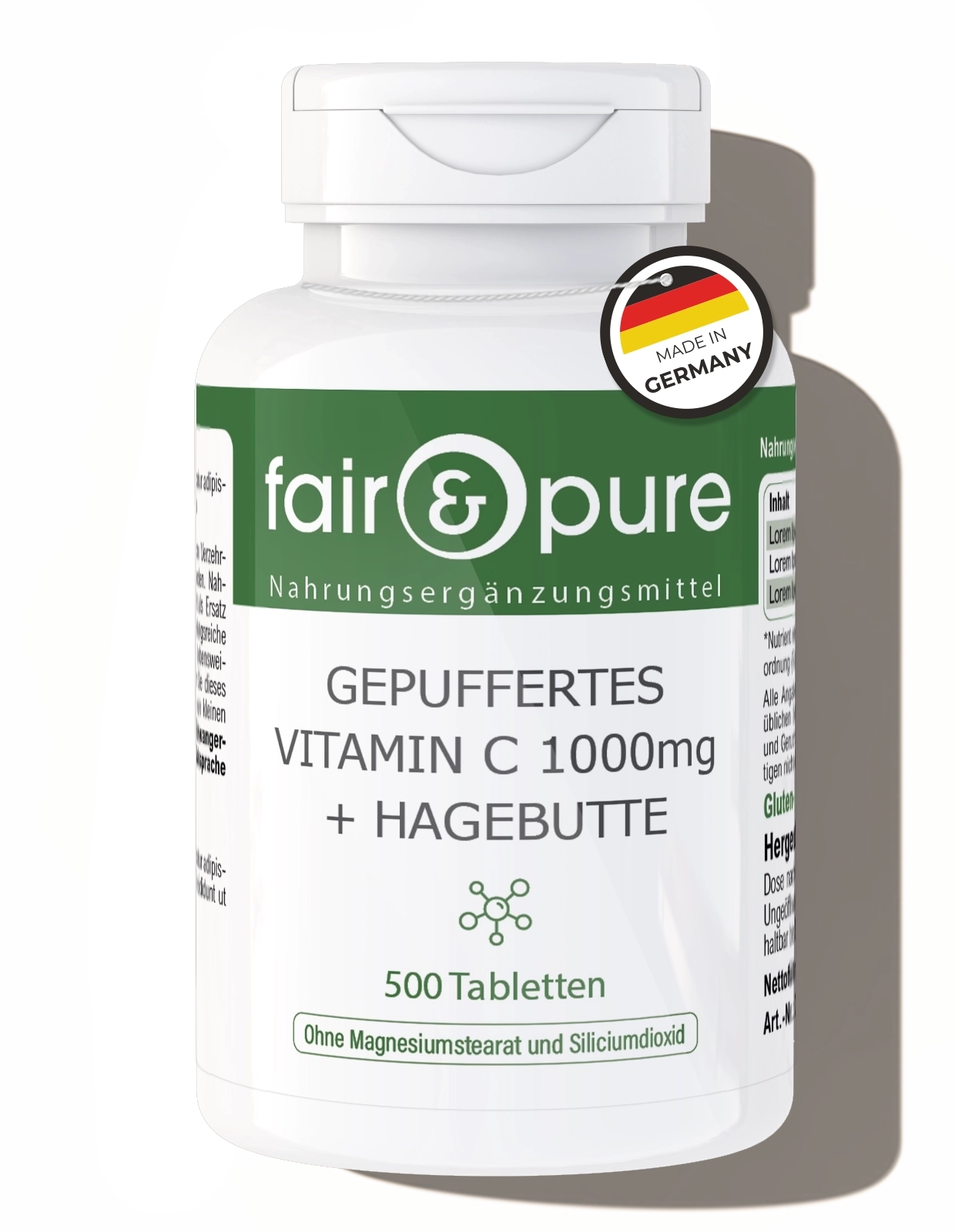 Gebufferde vitamine C 1000mg met rozenbottels Gebufferde vitamine C 1000mg met rozenbottels