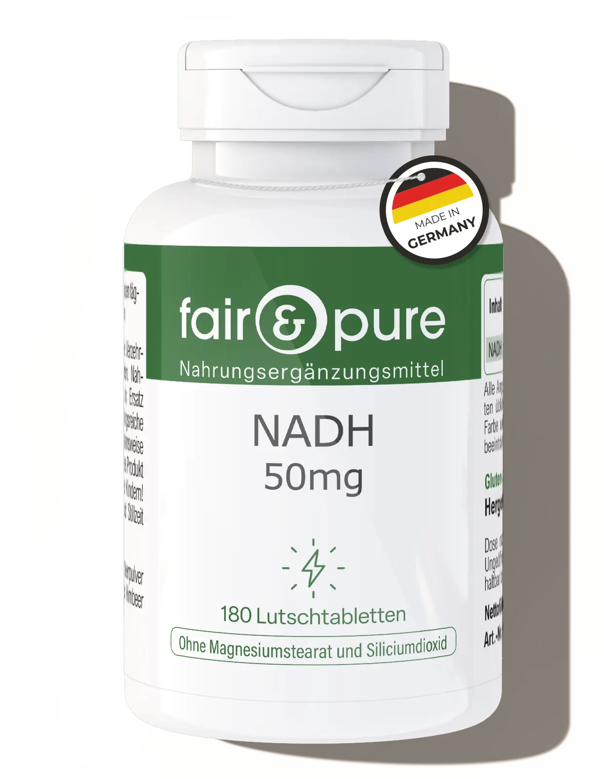 NADH 50mg - 180 Comprimidos para Chupar | fair-pure