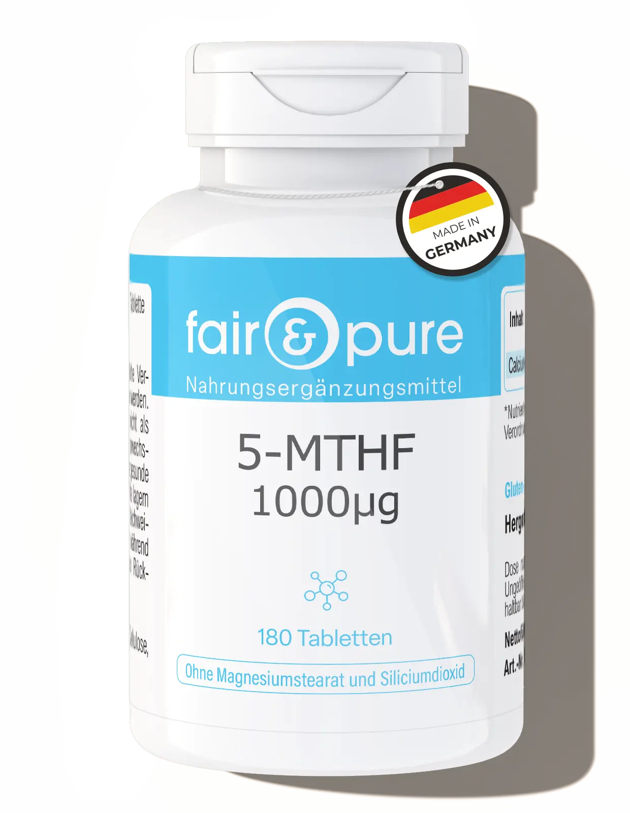 5-MTHF 1000µg - 180 Tabletten | fair-pure