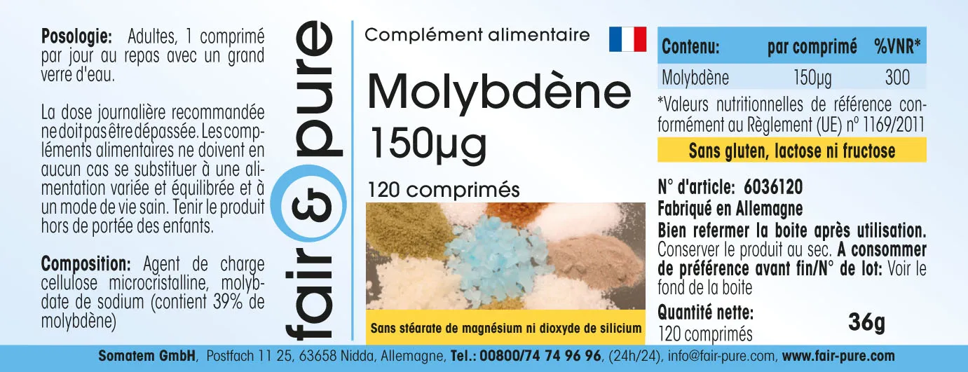 Molybdène 150µg