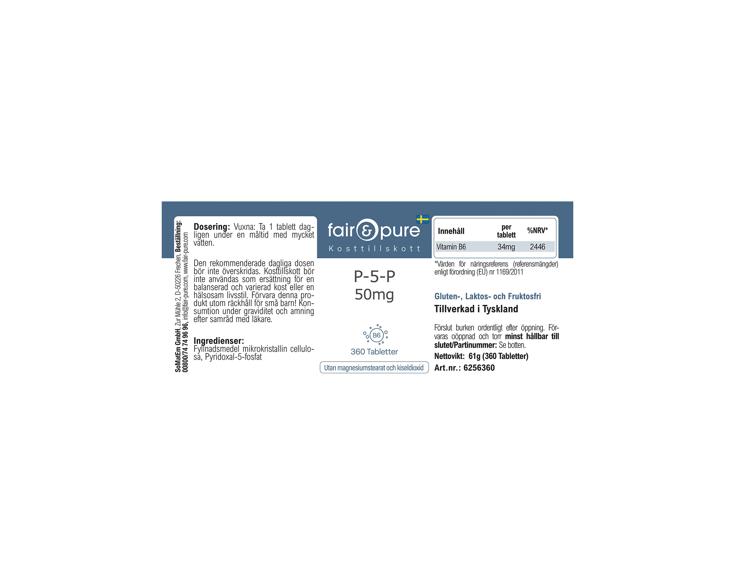 P-5-P 50mg - 360 Comprimidos | fair-pure
