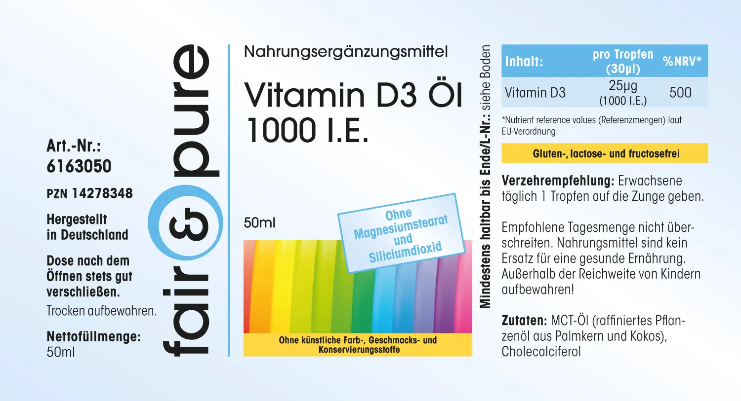 Vitamine D3 liquide 1000 U.I.