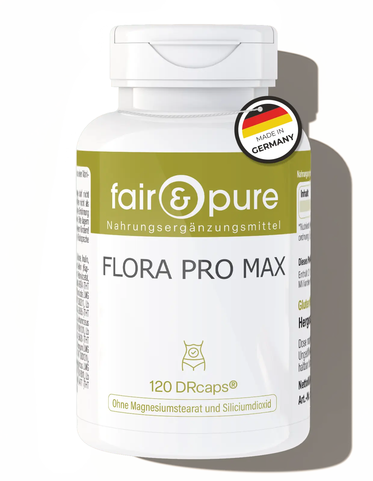 Flora Pro Max - 120 DRcaps® - with 21 bacterial strains | fair-pure