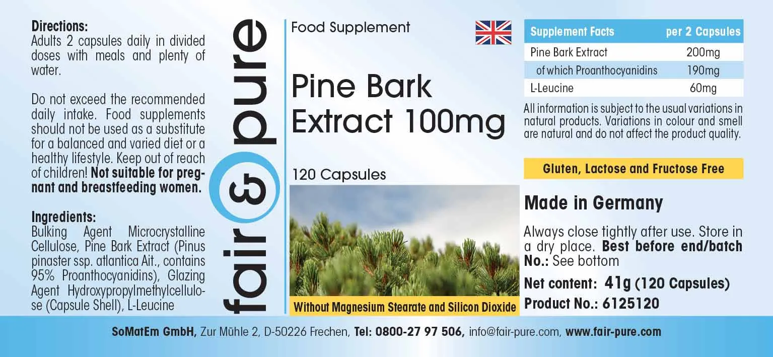 Extracto de Corteza de Pino 100mg