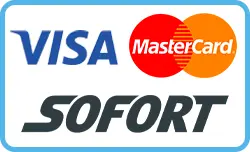 Carta di credito/Sofort (tramite Stripe)