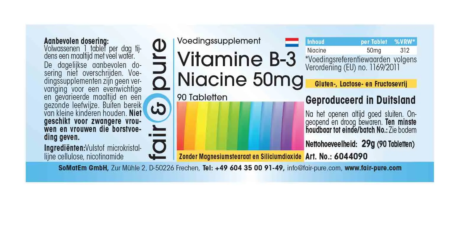 Vitamina B3 Niacina 50mg