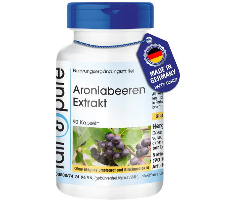 Aronia berry with anthocyanins