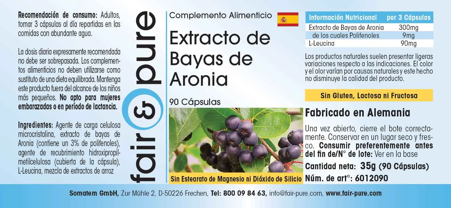 Aronia berry with anthocyanins