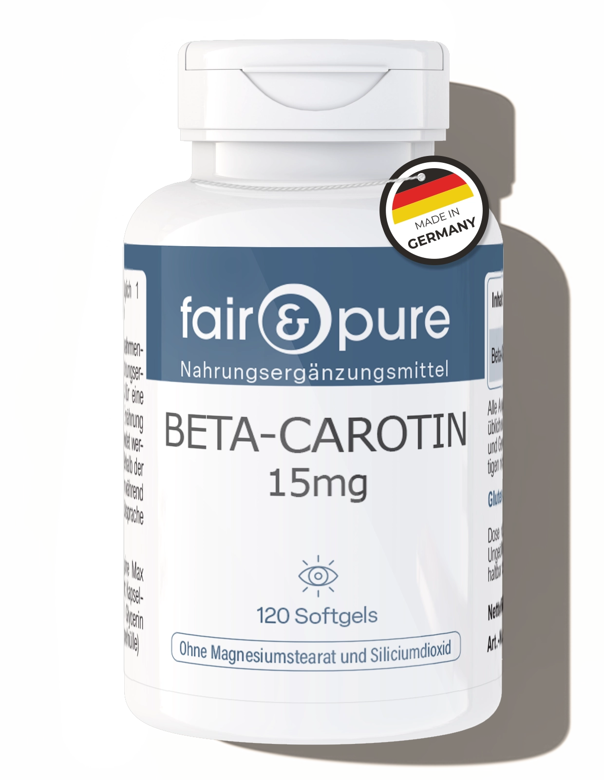 Beta-Carotin 15mg - 120 Softgels | fair-pure