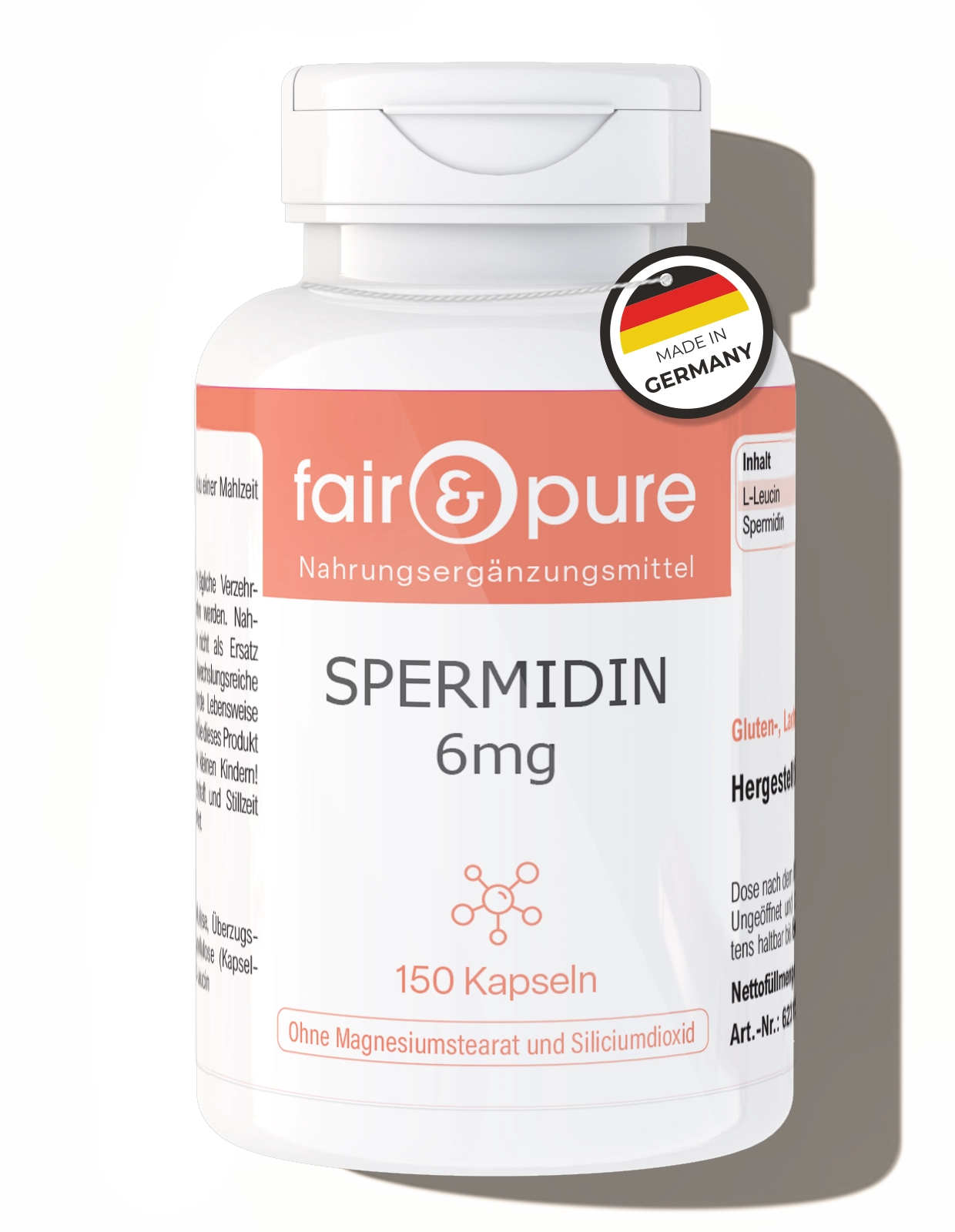 Spermidine 6mg Capsules | fair-pure
