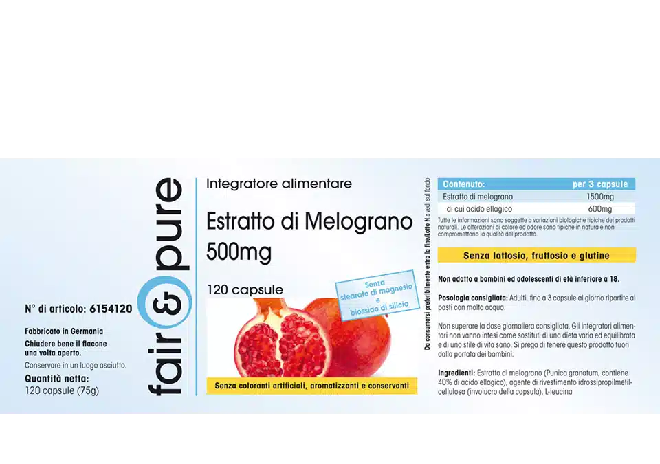 Pomegranate extract 500mg