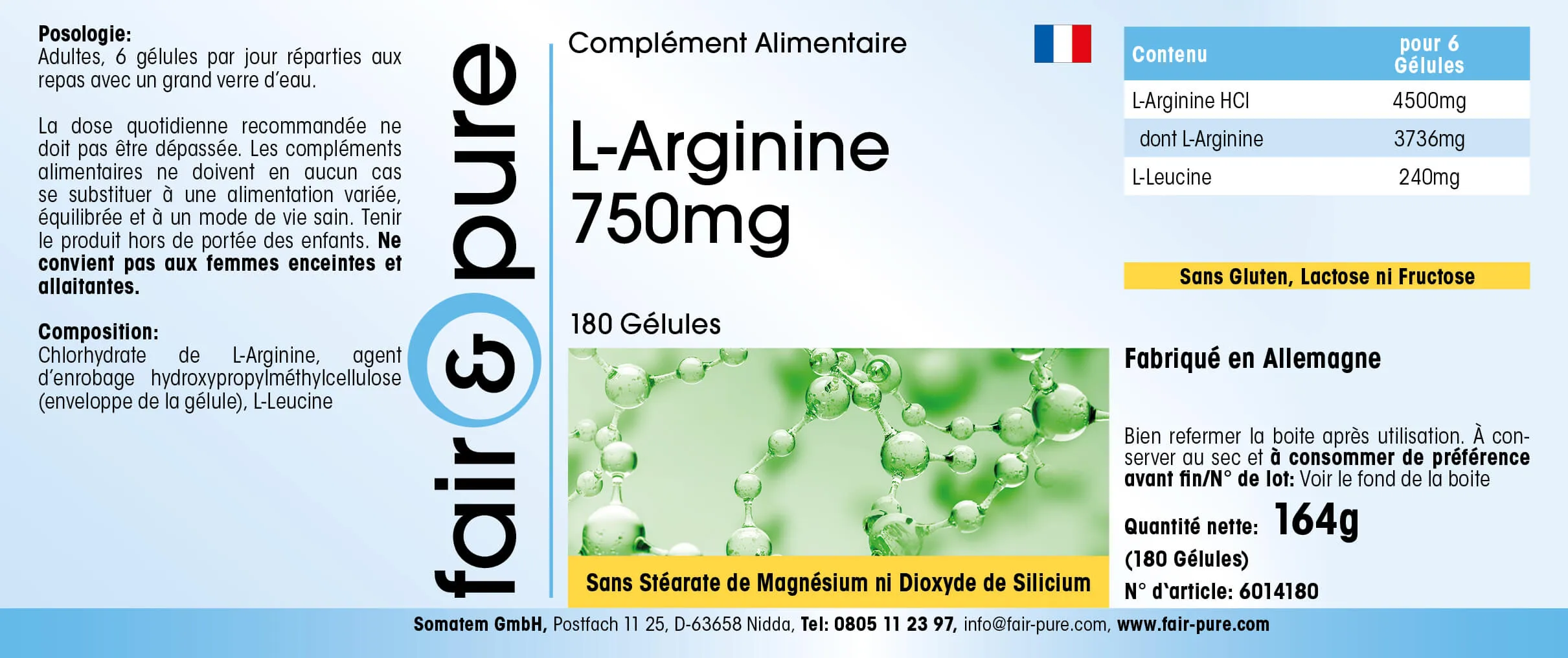 L-Arginine 750mg