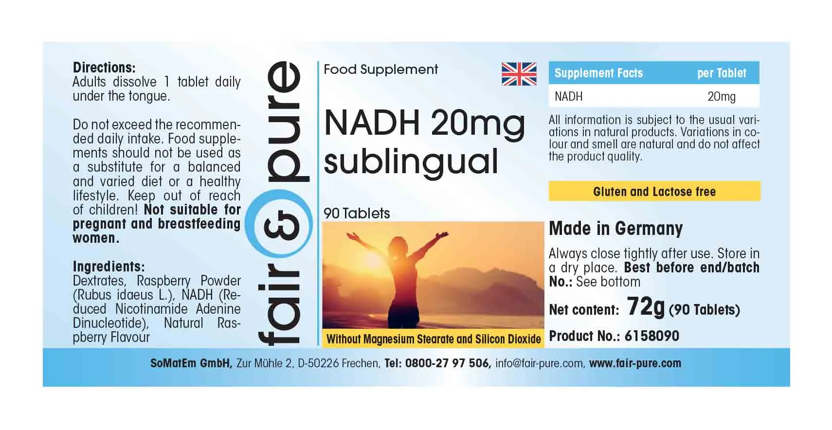NADH 20mg sublinguale