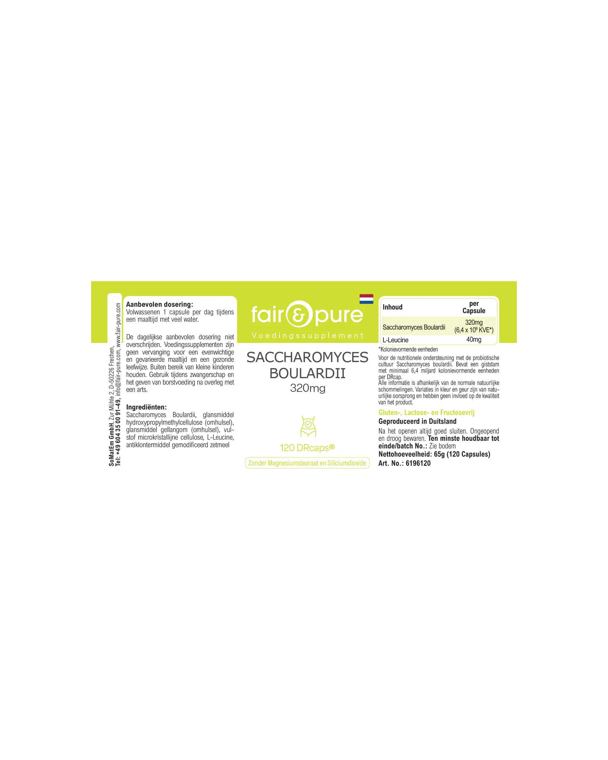 Saccharomyces boulardii - 120 DRcaps - schluckfreundlich | fair-pure