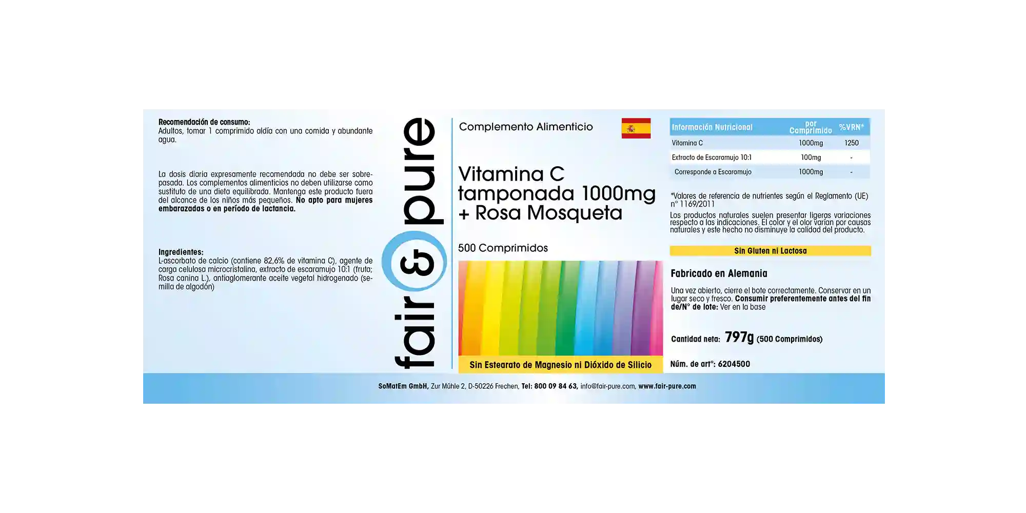 Vitamina C tamponada 1000mg+escaramujo