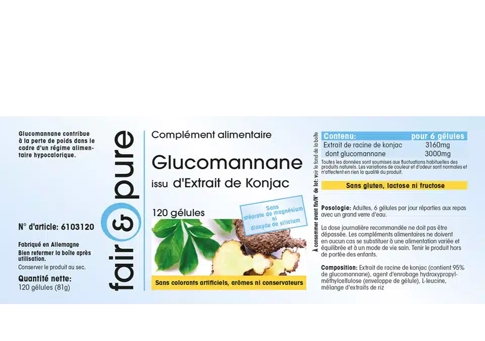 Glucomannano 500mg