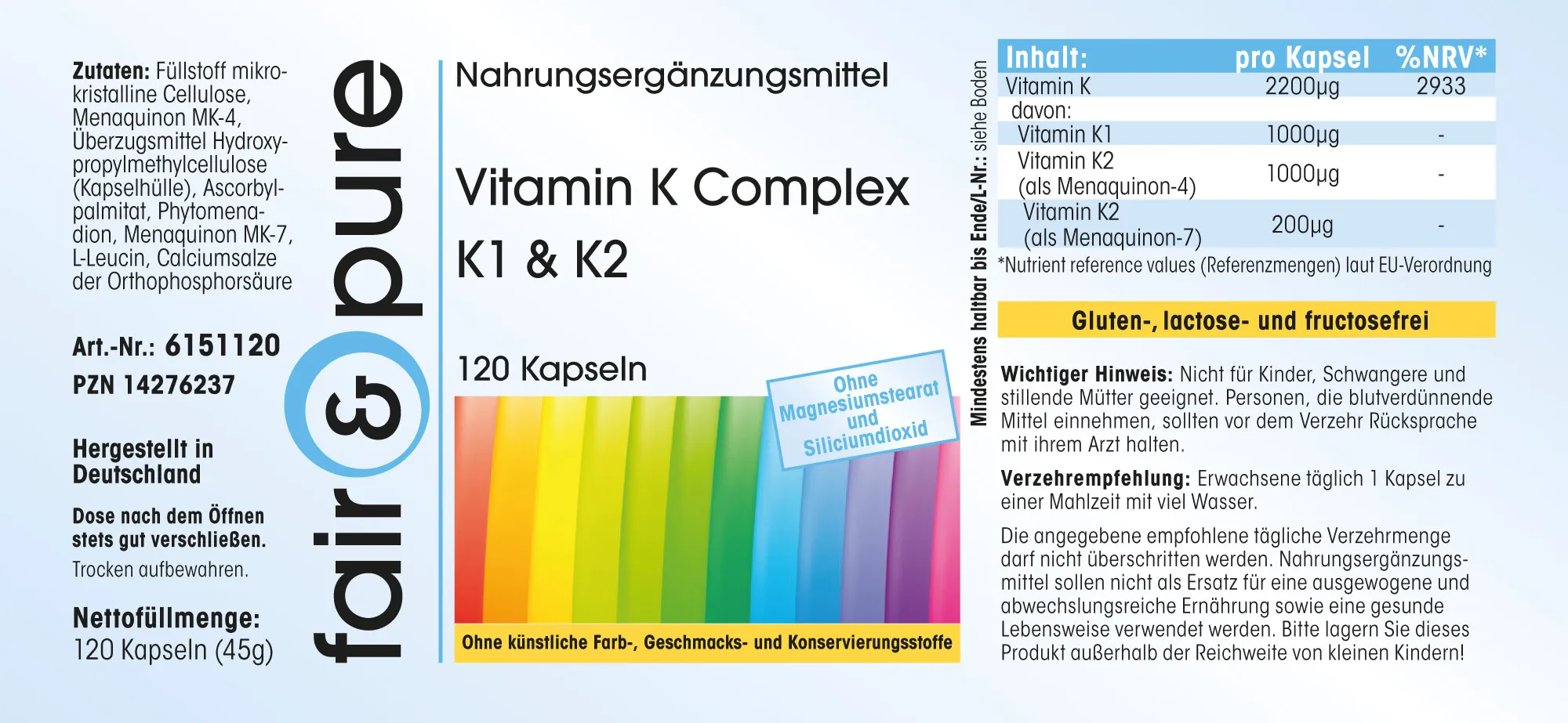 Vitamine K Complexe K1 & K2