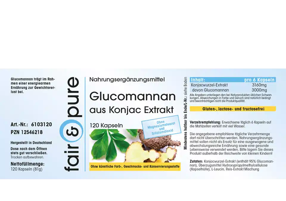 Glucomannan 500mg