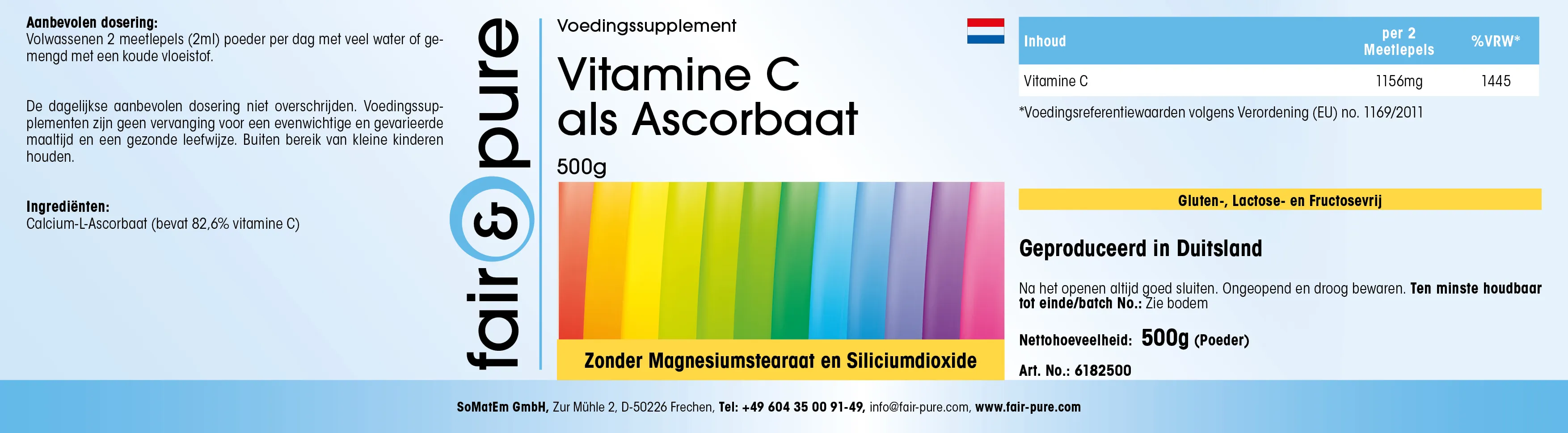 Vitamin C als Ascorbat - 500g Pulver
