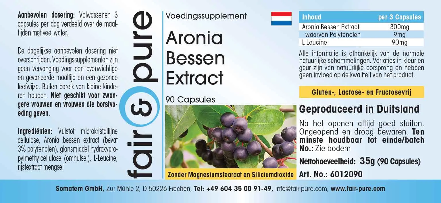 Aronia berry with anthocyanins