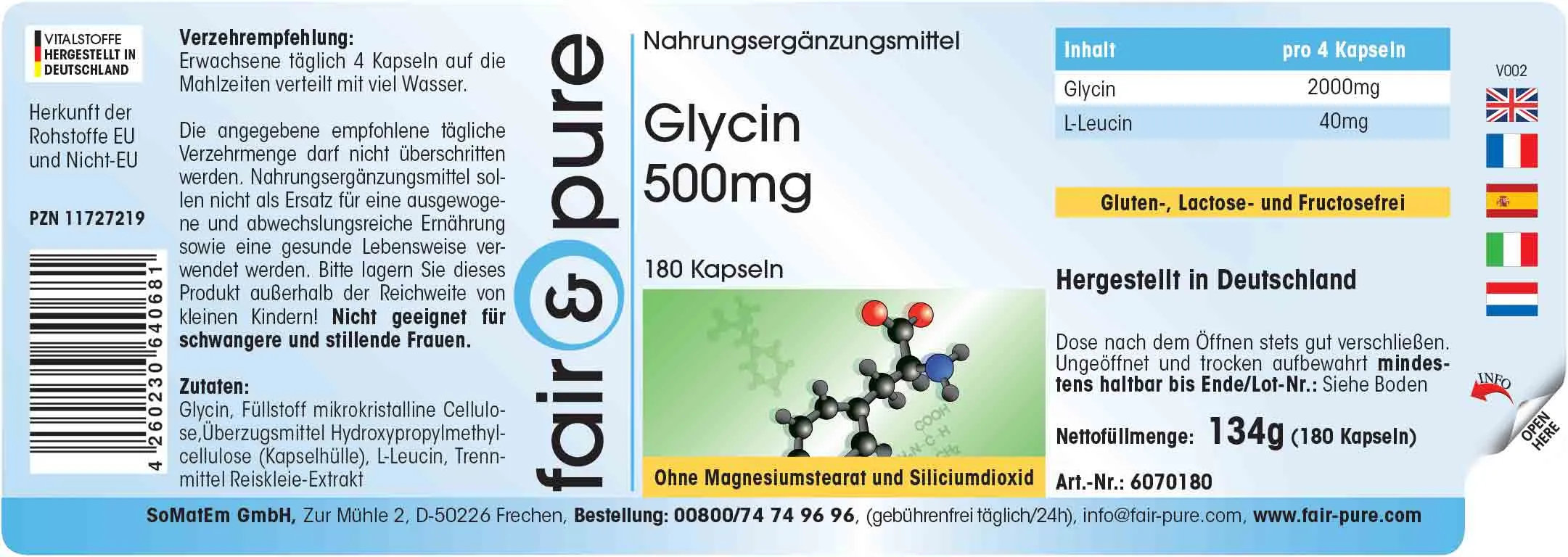 Glycine 500mg