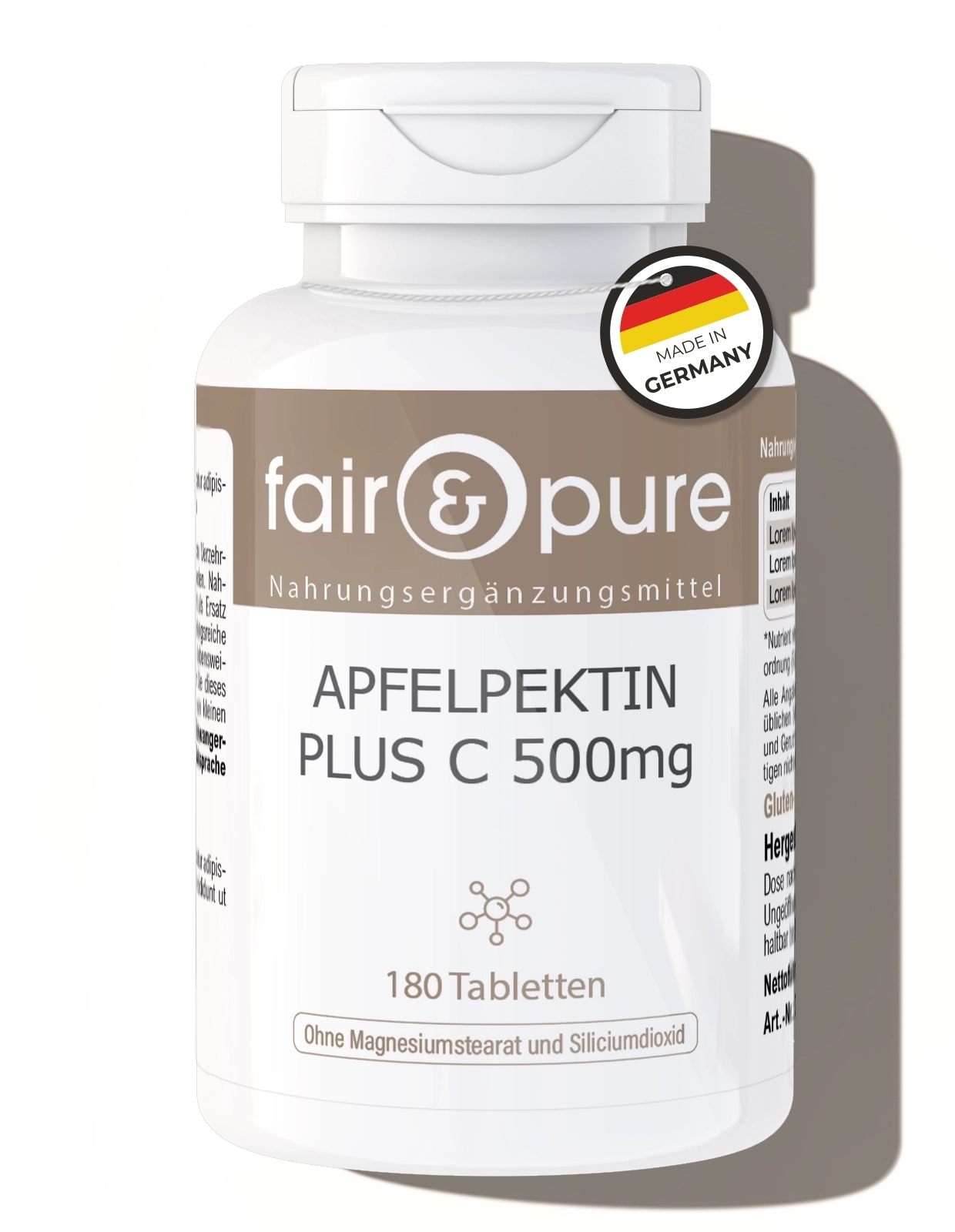 Apfelpektin Plus C 500mg | fair-pure