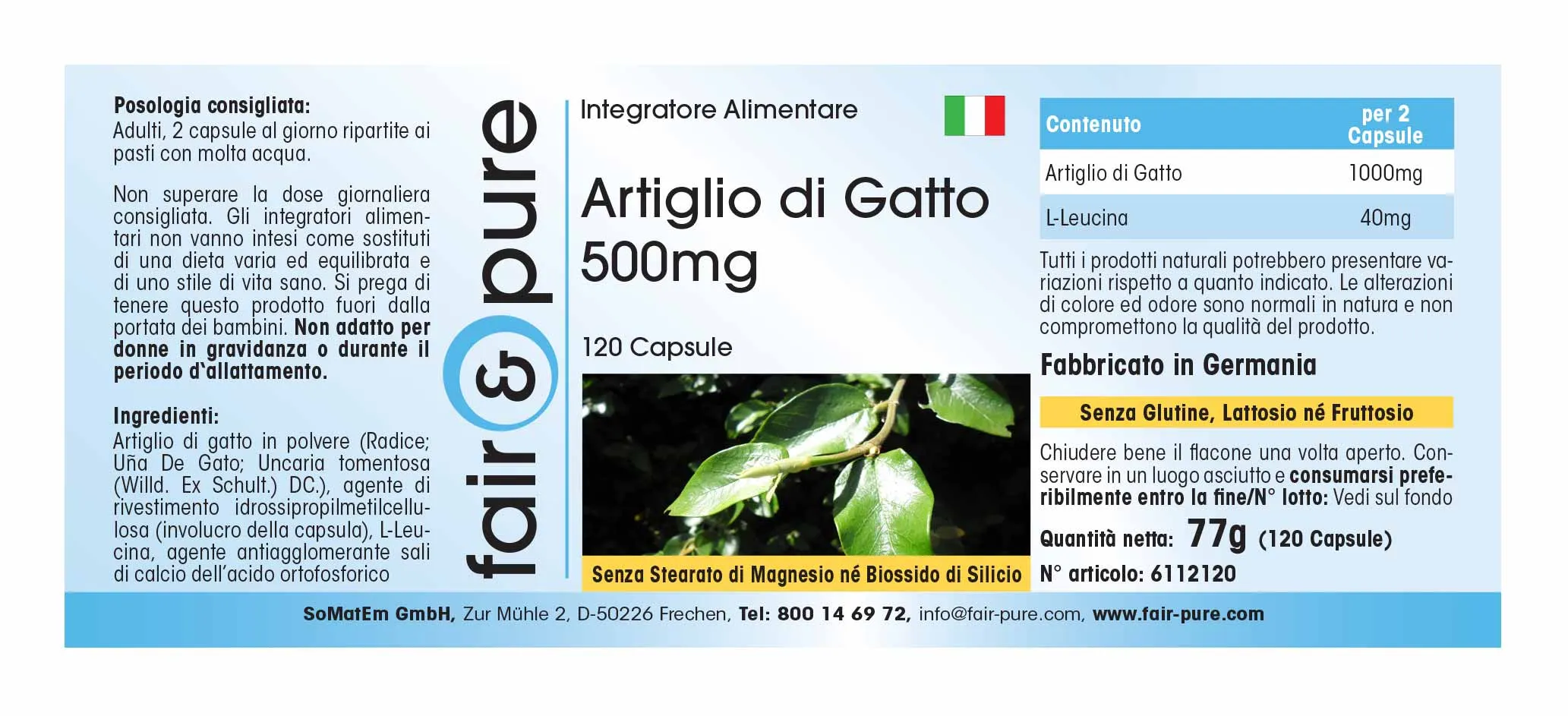 Griffe de chat 500mg