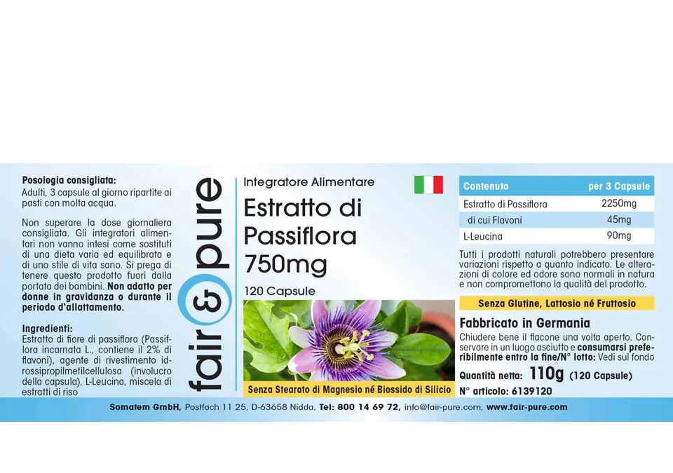 Passionsblume Extrakt 750mg