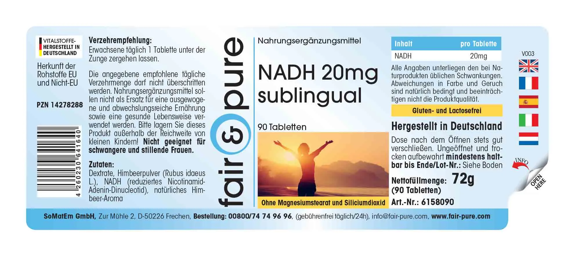 NADH 20mg sublinguale