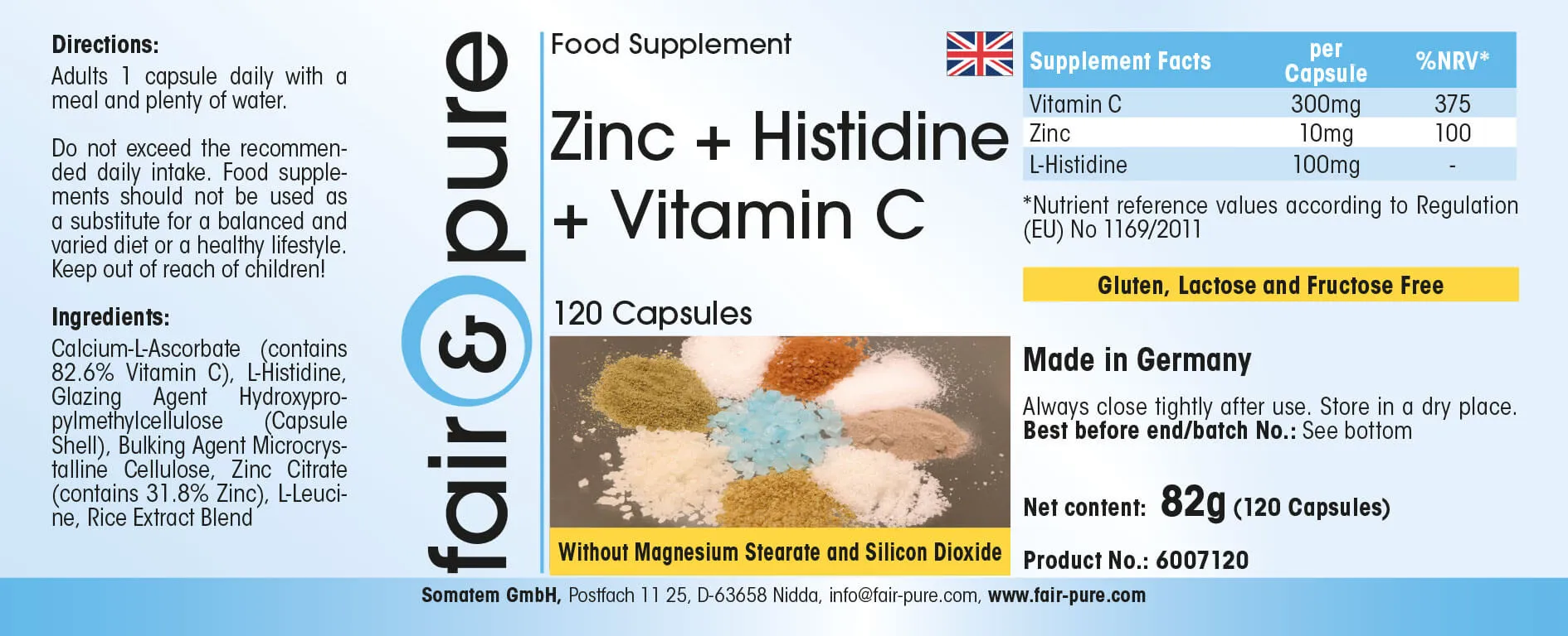 Zink + Histidine + Vitamine C