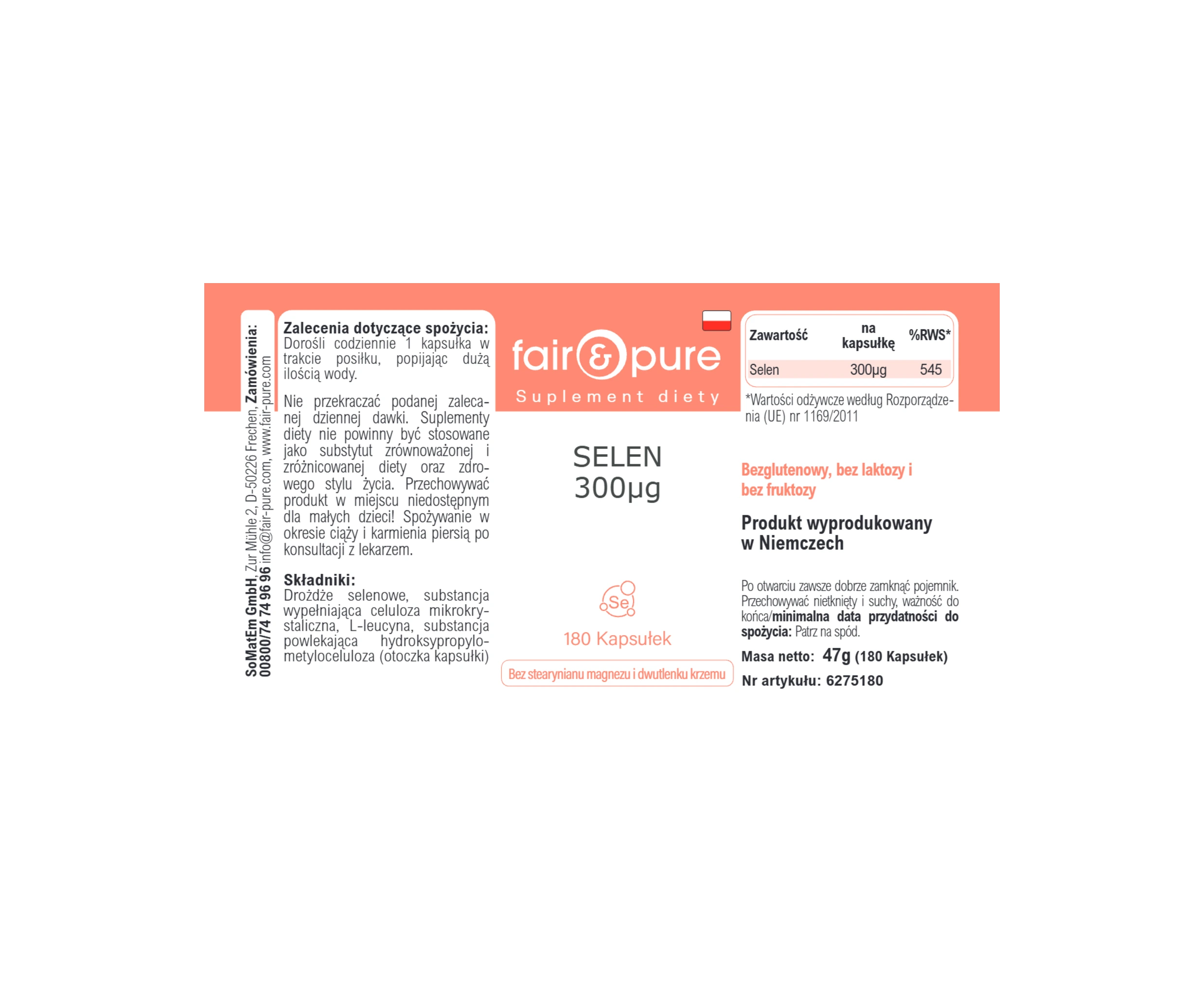 SELENIO 300µg - 180 Capsule | fair-pure