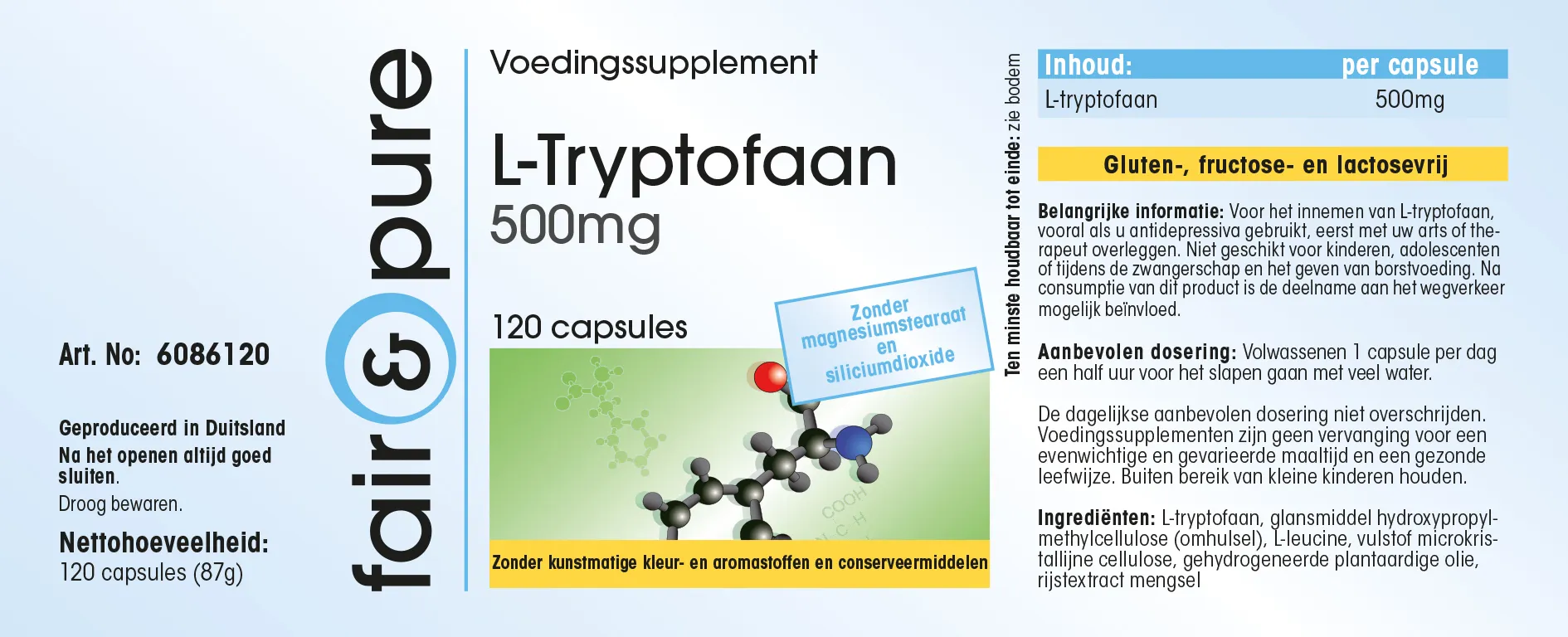 L-Tryptofaan 500mg