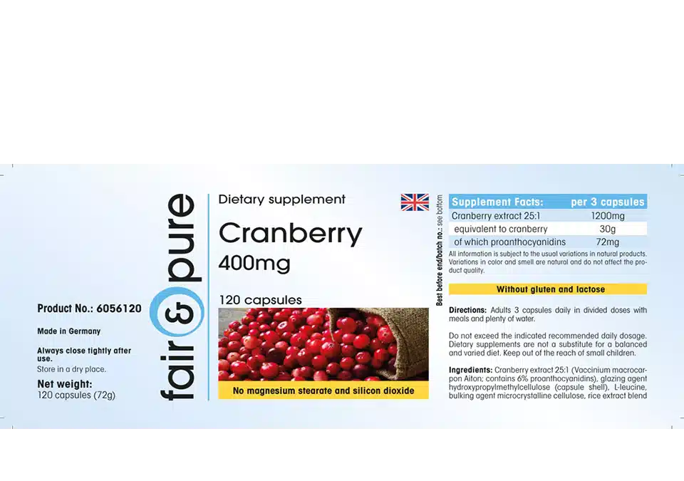 Arándano rojo 400mg (Cranberry)