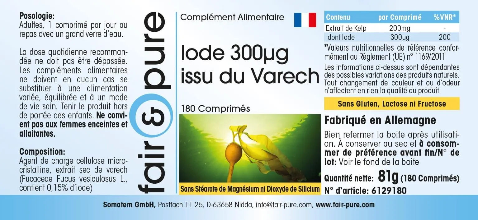 Iode naturelle 300µg