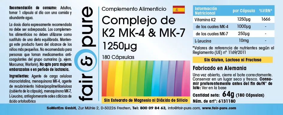 Complejo de Vitamina K2 1250µg