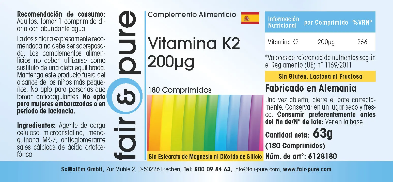 Vitamin K2 200µg