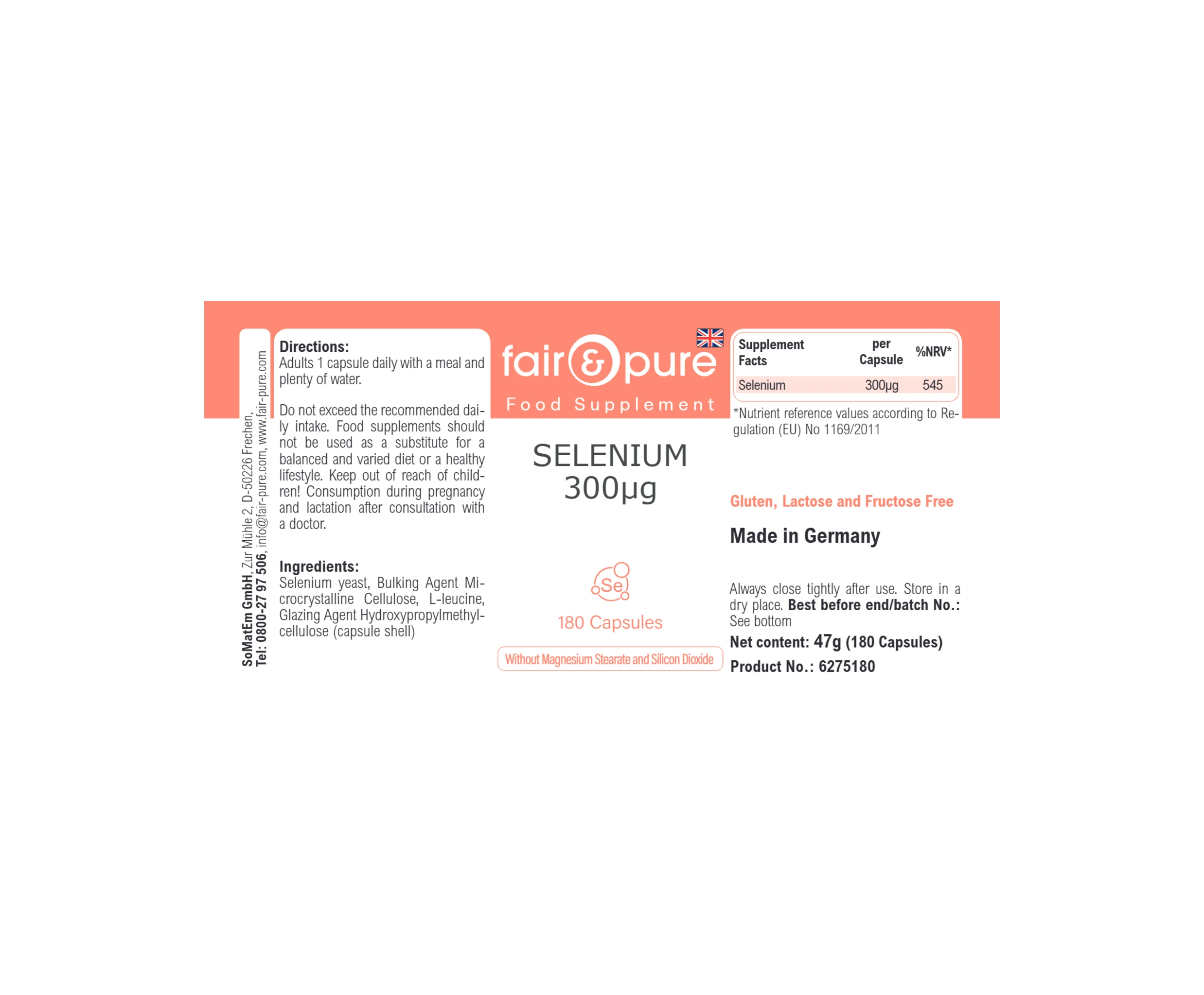 SELENIO 300µg - 180 Capsule | fair-pure