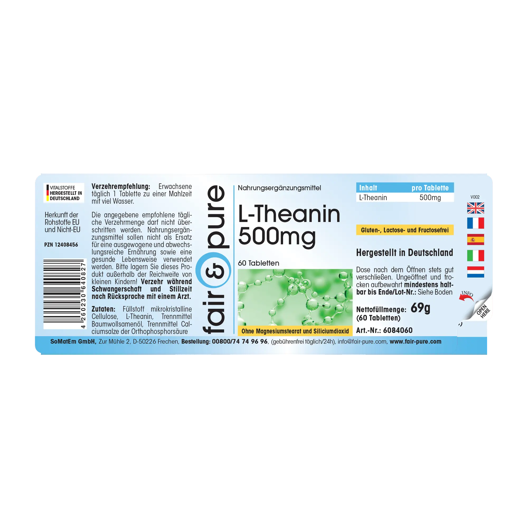 L-Theanin 500mg | 60 Tabletten
