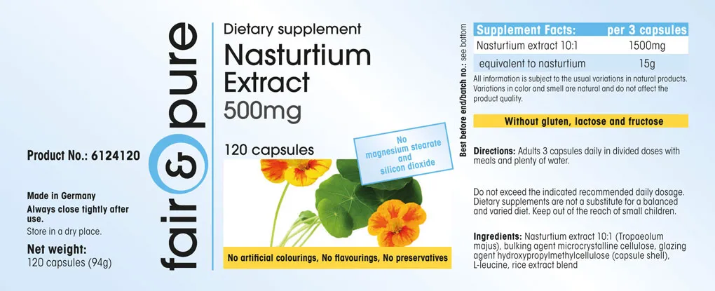 Nasturtium Extract 500mg