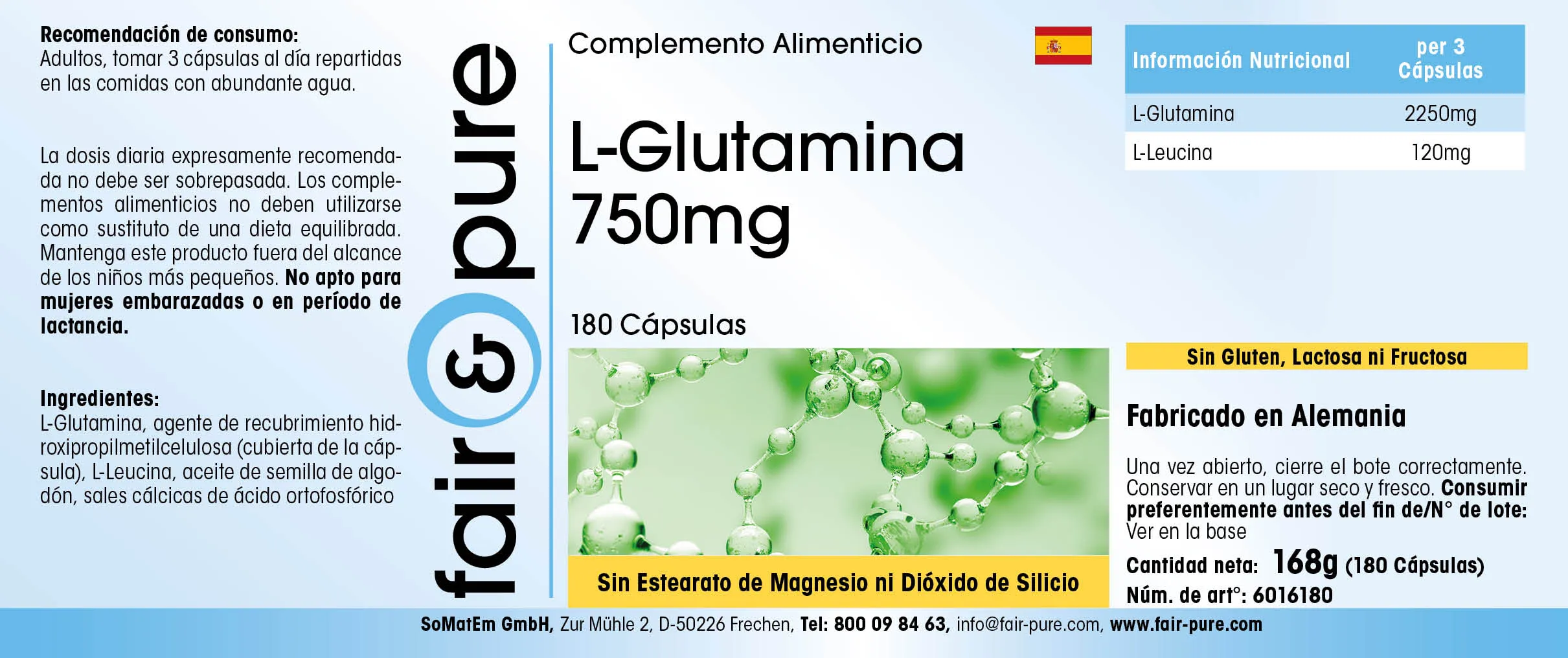 L-Glutamine 750mg