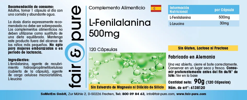 L-Fenilalanina 500mg