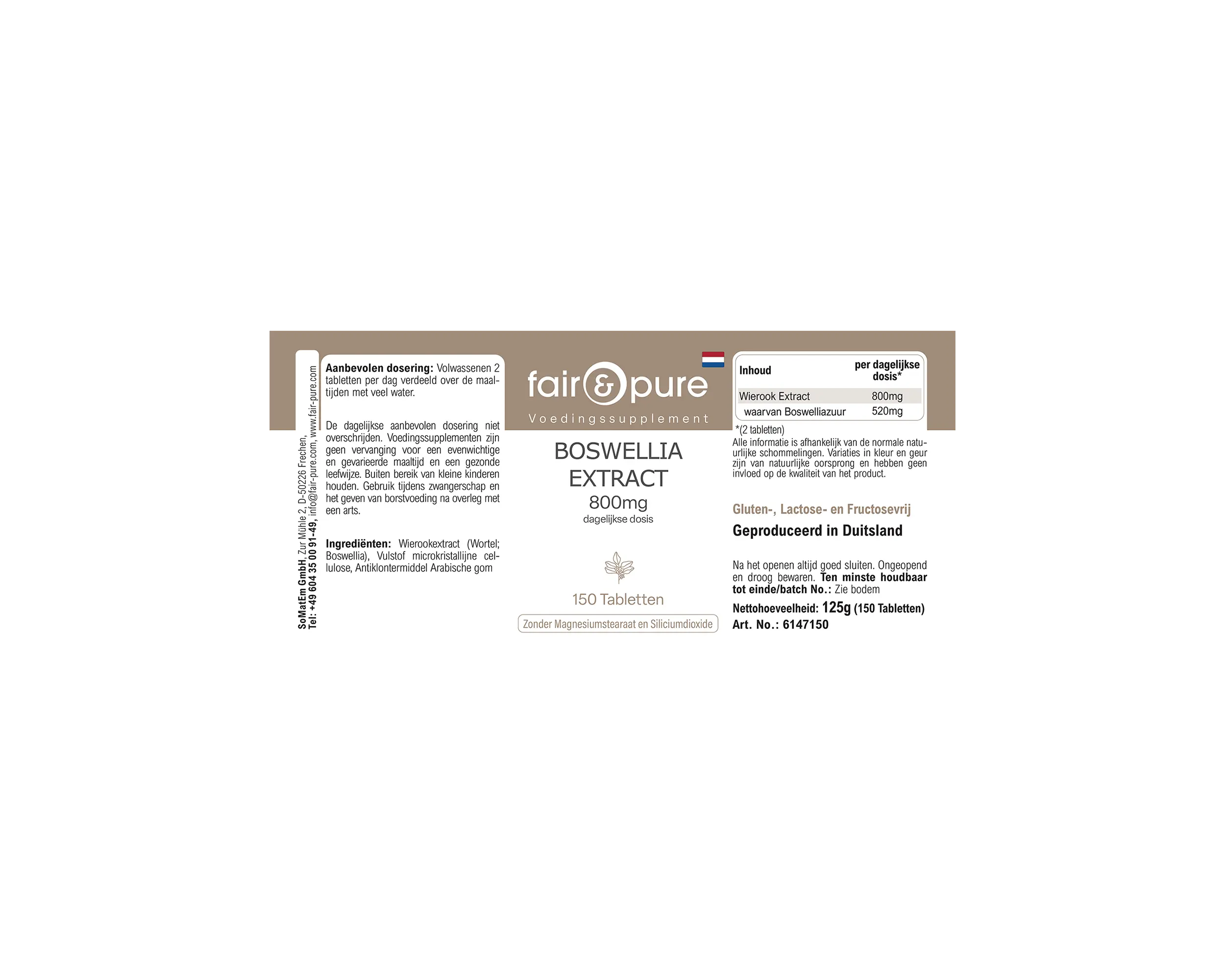 Boswellia Weihrauch Extrakt 400mg | fair-pure