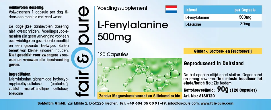  L-Fenylalanine 500mg